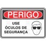 Use óculos de segurança